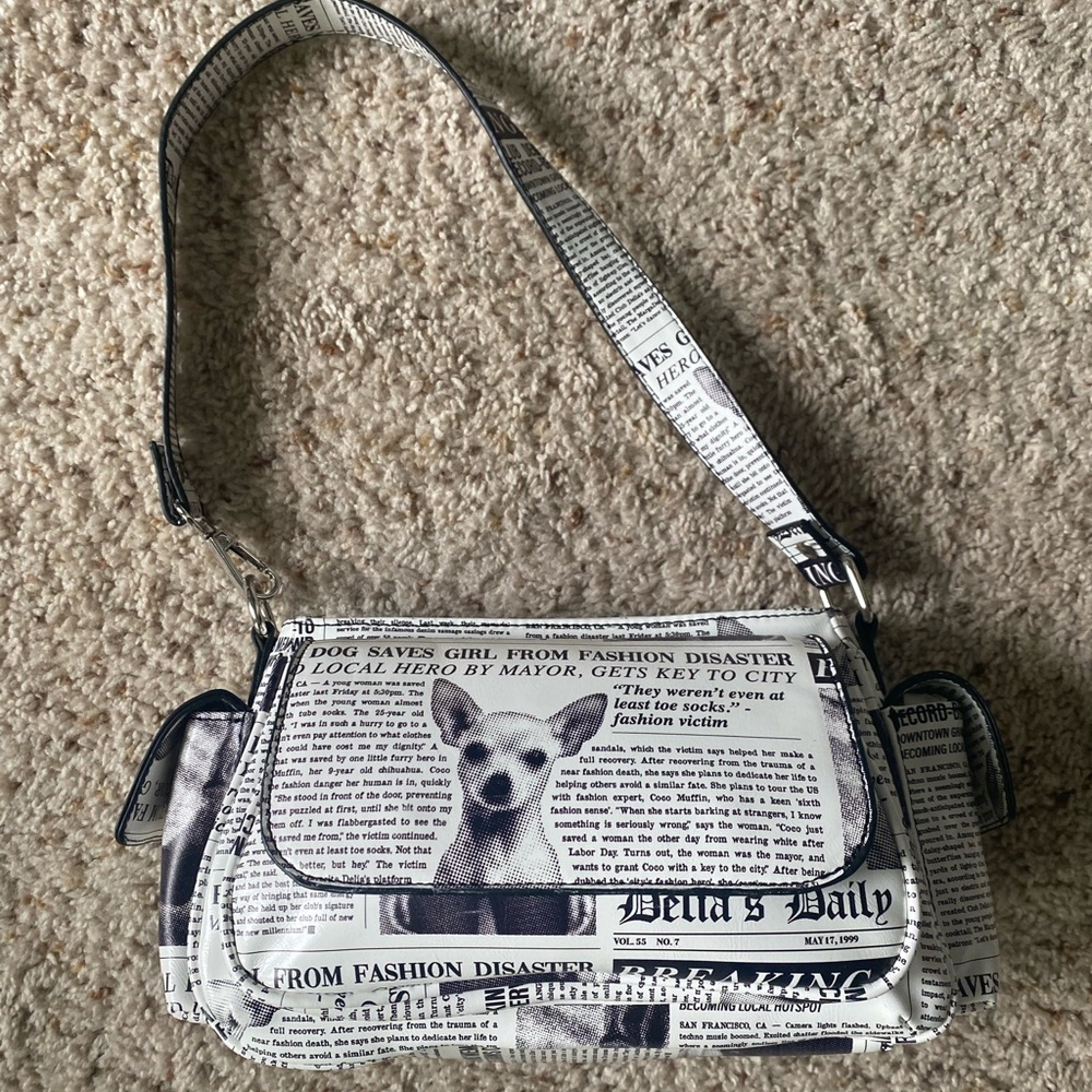 Dolls kill breaking news gen kiss chihuahua bag